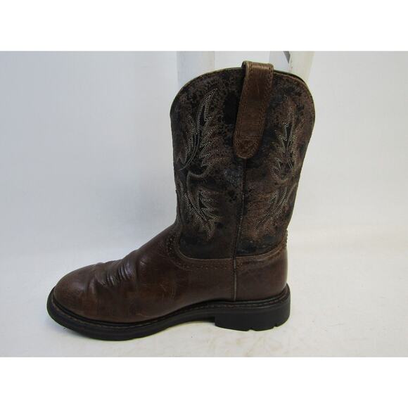 Ariat Mens Size 9.5 D Brown Leather Work Cowboy Western Boots main image 8